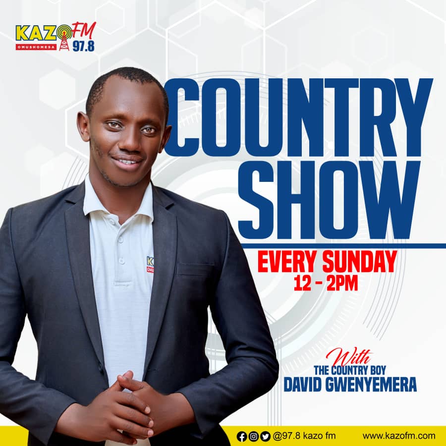 97.8 Kazo FM Omushomesa (@978kazofm) on Twitter photo This is the #countryshow, your best choice.
Join your Country Brother, <a href="/gwenyemera/">𝑫𝒂𝒗𝒊𝒅 𝑮𝒘𝒆𝒏𝒚𝒆𝒎𝒆𝒓𝒂</a> (12pm-2pm) and enjoy every rhythm, beat, melody in the song you- yourself have requested, only on <a href="/978KazoFM/">97.8 Kazo FM Omushomesa</a>
📞0⃣7⃣7⃣9⃣-7⃣8⃣0⃣-9⃣7⃣8⃣
📞0⃣7⃣5⃣2⃣-7⃣8⃣0⃣-9⃣7⃣8⃣
Online: zeno.fm/radio/online-r… This is the #countryshow, your best choice.
Join your Country Brother, <a href="/gwenyemera/">𝑫𝒂𝒗𝒊𝒅 𝑮𝒘𝒆𝒏𝒚𝒆𝒎𝒆𝒓𝒂</a> (12pm-2pm) and enjoy every rhythm, beat, melody in the song you- yourself have requested, only on <a href="/978KazoFM/">97.8 Kazo FM Omushomesa</a>
📞0⃣7⃣7⃣9⃣-7⃣8⃣0⃣-9⃣7⃣8⃣
📞0⃣7⃣5⃣2⃣-7⃣8⃣0⃣-9⃣7⃣8⃣
Online: zeno.fm/radio/online-r…