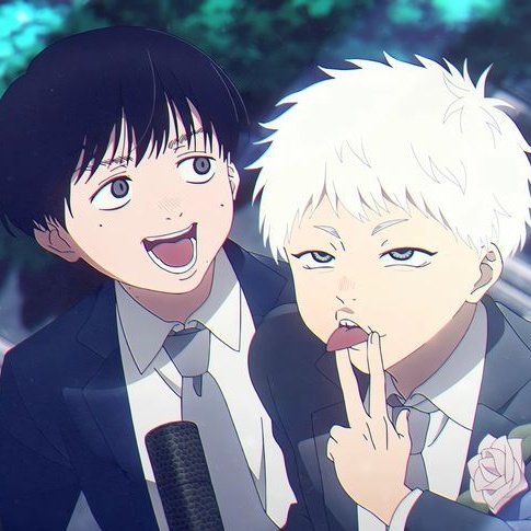 Kalylovesyuri's tweet image. Tragic duo of white and black hair where one dies and his corpse is possessed: