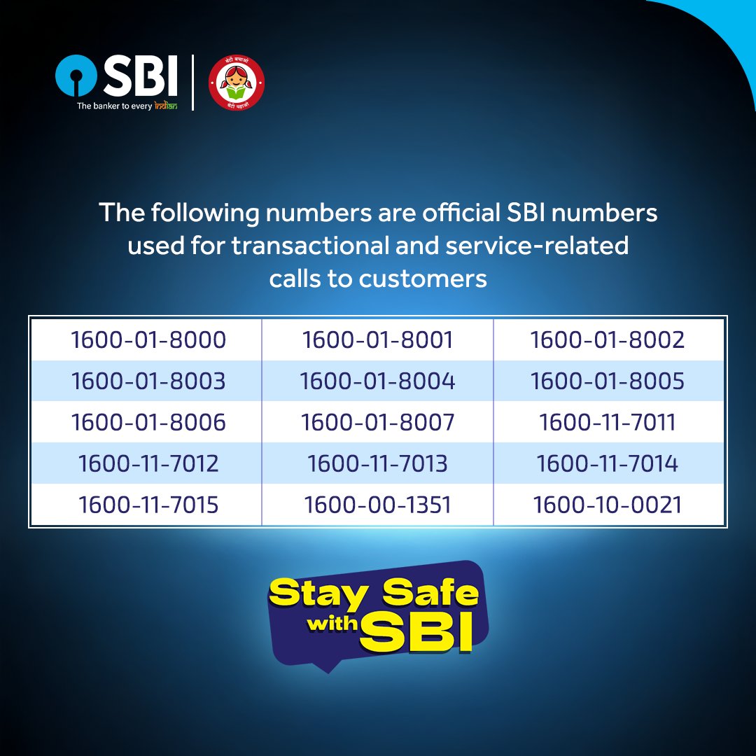 Your safety is our priority!  

If you receive a call from a number starting with +91-1600, rest assured- it's a genuine and legitimate call.  

These numbers are used for transactional and service-related calls to customers, helping you distinguish legitimate calls from spam and
