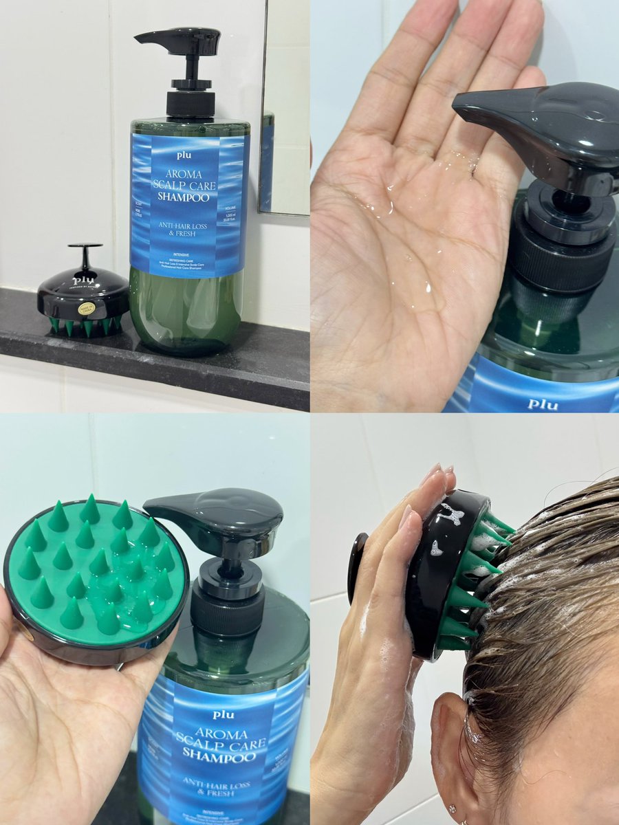 ปลื้มต่อ ไม่รอแล้วนะ แชมพู PLU AROMA SCALP สูตรนี้เป็นตัวที่ช่วยเรื่องการลดผมร่วง กำจัดรังแค แถมปรับสมดุล เวลาสระให้ความรู้สึกเย็นๆ ฟินมากเมื่อใช้คู่กับแปรงซิลิโคน เหมือนเป็นการสครับหนังผม