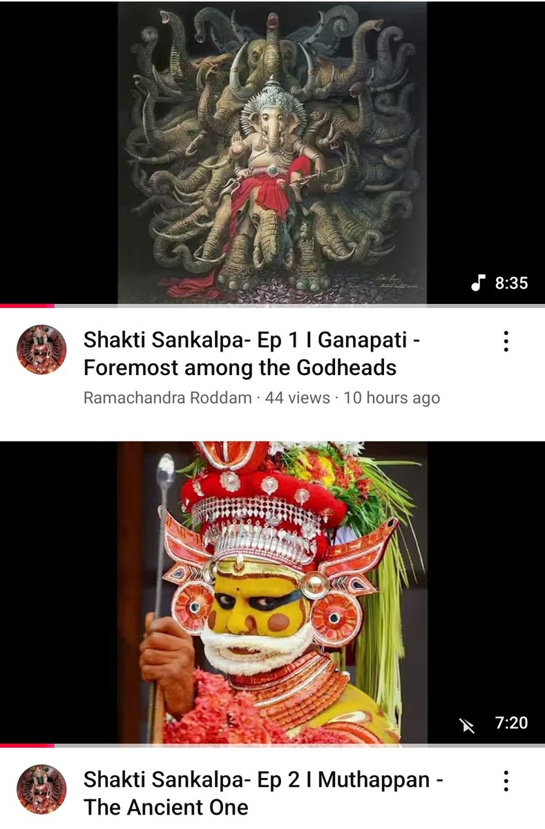 Announcement - Shakti Sankalpa Podcast 

On Sacred Ashadi Ekadashi I commence these  channels on YouTube &amp; Spotify. Adhyatma, Culture - glimpse into Hindu experience of life is the focus.

Episodes on Ganapati &amp; Muthappan are already there. Links in comments. Subscribe &amp; follow.