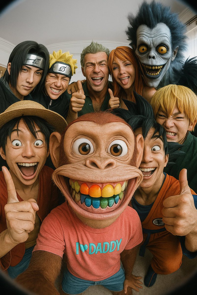 crypto_graffs's tweet photo. When your favorite anime squad pulls up for the most legendary selfie ever ๐คฃ๐ธ @BabyApeClub #NFT #AnimeVibes #SquadGoals #FisheyeFun https://t.co/vIc5BaJQgf
