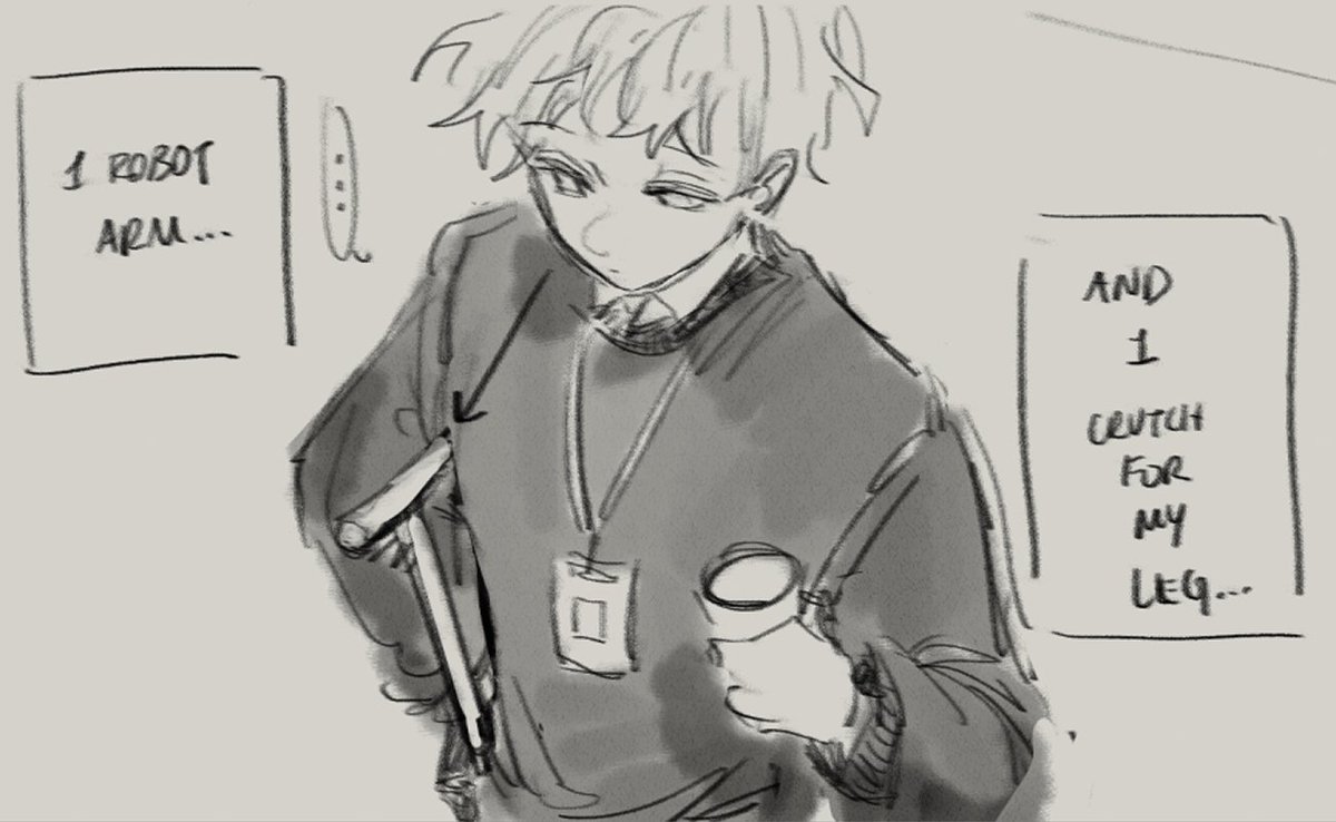 slowlyonion's tweet image. oc (mamoru) contemplates her track record in the company