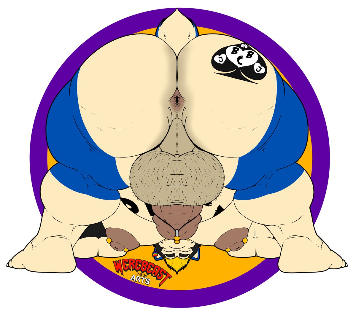 Seems you caught Carlos stretching before he prepares for his match!   Hope you dont mind the view!

Done after being inspired by a couple friends, and an piece done by igiveyoulemons. 

And now you guys can enjoy big fat snorlax Ass!