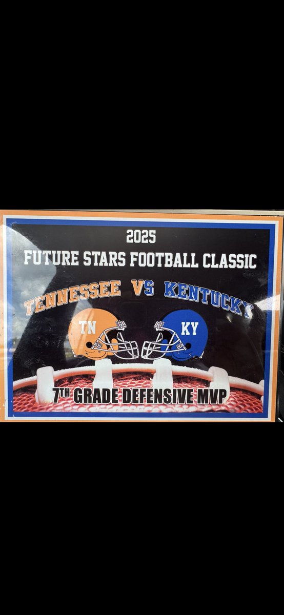 ElijahPres2030's tweet image. Blessed with the opportunity to compete in the 2025 TN vr KY Football Showcase. Thanks @TNFutureStars the best is yet to come stay tuned! Class of 2030 (Safty/ATH) Elijah Preston.
@PrepRedzone
@jrbelton18
@_donovantate
@1CoachCoop
@morgan_bphill
@N_Murphy
@NHRProspects