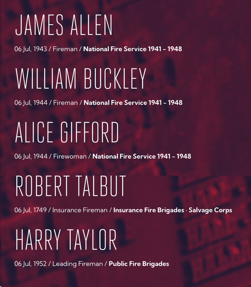 FireMemTrust's tweet image. Remembering #FallenUKFirefighters on 6 July
@Norfolkfire @LondonFire @DSFireUpdates @manchesterfire
#FFsNeverForgotten