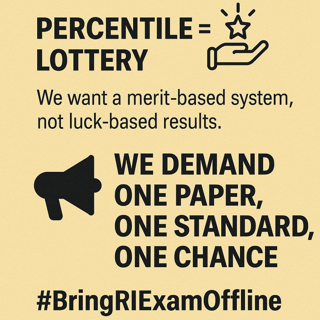 Odishasandha2's tweet photo. We respectfully request @MohanMOdisha @KVSinghDeo1 @PravatiPOdisha @sureshkpujari @suryabanshibjp @CMO_Odisha and @SecyChief to conduct the RI exam in offline mode.

Online exams with percentile methods are unfair and inconsistent.

#BringRIExamOffline https://t.co/YsCGnPlREv