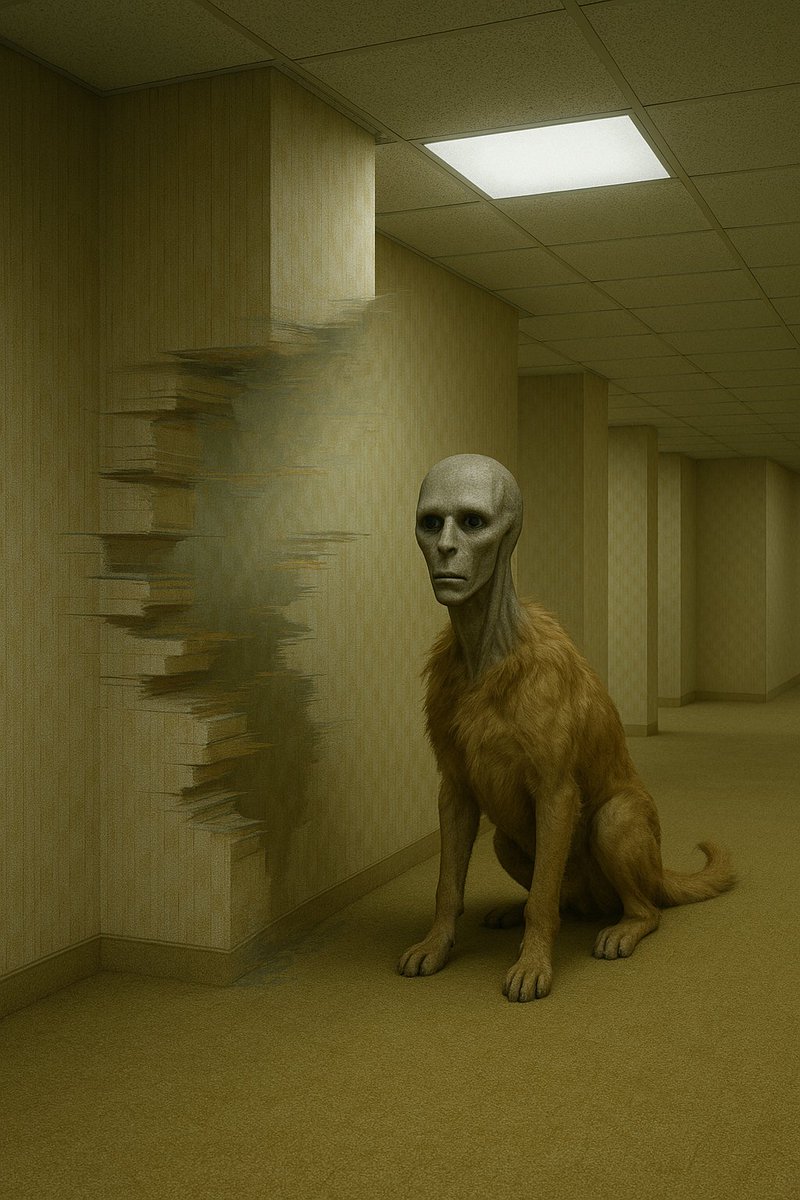 Doomsday0fnm's tweet image. #BackroomsDog #RealityBreak  #AlgoGlitch  #CursedRoom  #WTFdog  #LiminalHorror  
#LostInBackrooms  
#DogFromNowhere
#ThisIsntMyHouse  
  #SomethingIsWrong  #AIorReal  
#FirstPostTerror  
#BackroomsSightings  #VisualGlitch  #WrongTurn  #horror#ViralAIimage  #MemeFuel  
#MindTwist