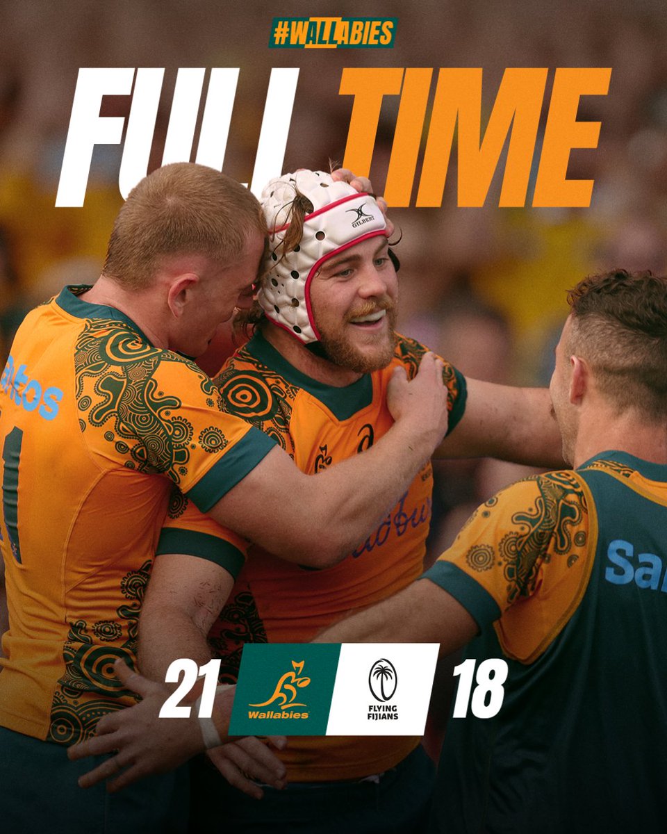 Down to the wire 💪

Thanks for the battle, <a href="/fijirugby/">Fiji Rugby Union</a> 🤝

#Wallabies