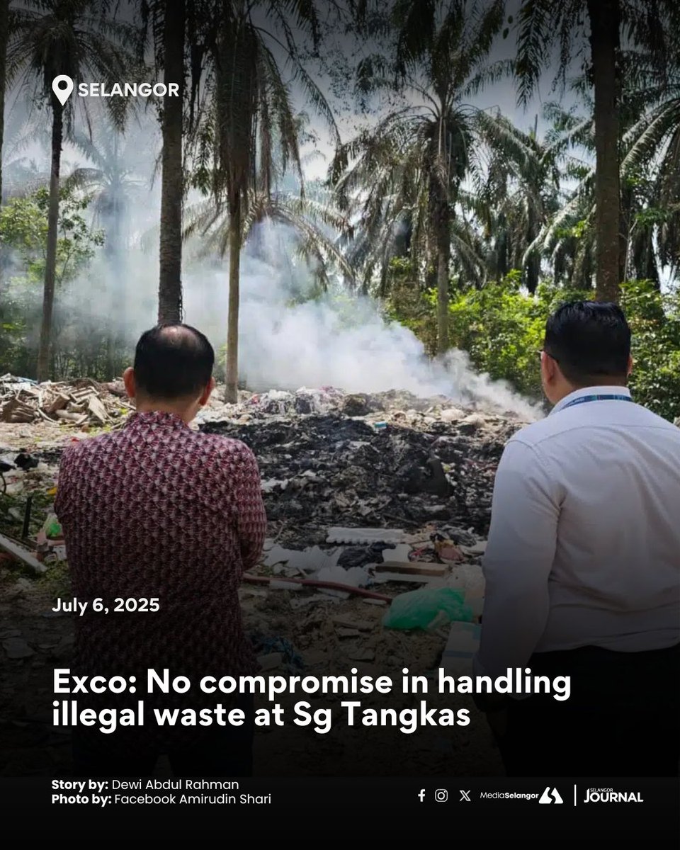 Selangor Journal (@selangorjournal) on Twitter photo SHAH ALAM, July 6 — Those involved in the illegal dumping and burning of rubbish at Sungai Tangkas, Kajang, are urged to cease such activities or face stern action immediately.
State executive councillor for local government, tourism, and New Village development Dato’ <a href="/ngsueelim/">Ng Suee Lim</a> SHAH ALAM, July 6 — Those involved in the illegal dumping and burning of rubbish at Sungai Tangkas, Kajang, are urged to cease such activities or face stern action immediately.
State executive councillor for local government, tourism, and New Village development Dato’ <a href="/ngsueelim/">Ng Suee Lim</a>