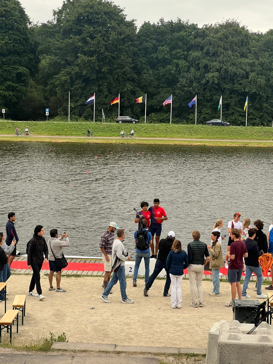 🏅 GOLD for Pakistan!
Farid Muhammad Arif &amp; Ryan Malik dominated the Open Men’s Double Sculls at the Dutch International Youth Regatta 2025, bringing home Gold for KBC Pakistan!
With incredible teamwork &amp; endurance, they left competitors from other countries in their wake,