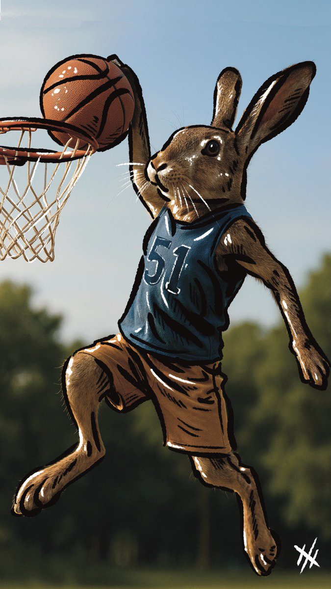 igraslov's tweet photo. Rabbits are very jumpy animals, and they would be very good at playing basketball. https://t.co/R0p4ZyxXf3
