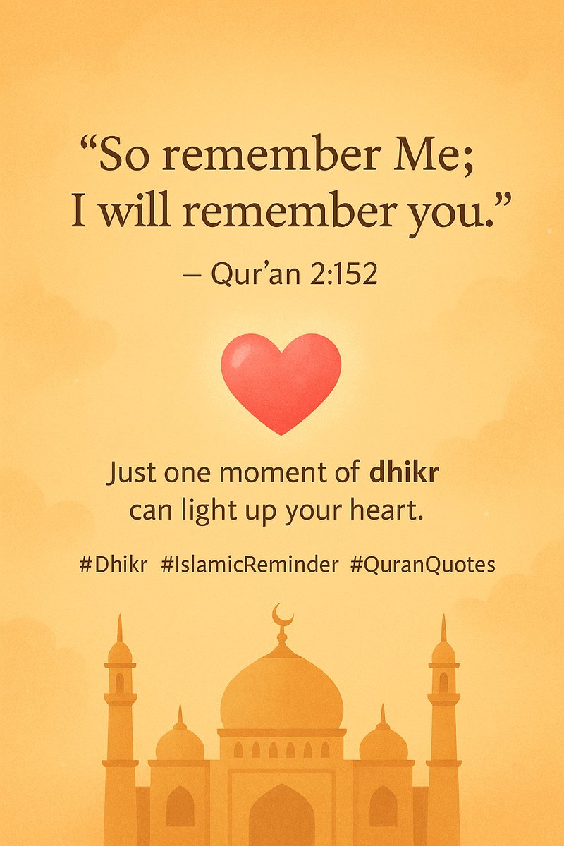 Deen1322's tweet photo. “So remember Me; I will remember you.”
— Qur’an 2:152
💖 Just one moment of dhikr can light up your heart.

#Dhikr #IslamicReminder #QuranQuotes #Sabr #Tawakkul https://t.co/ZzakI1GLDk