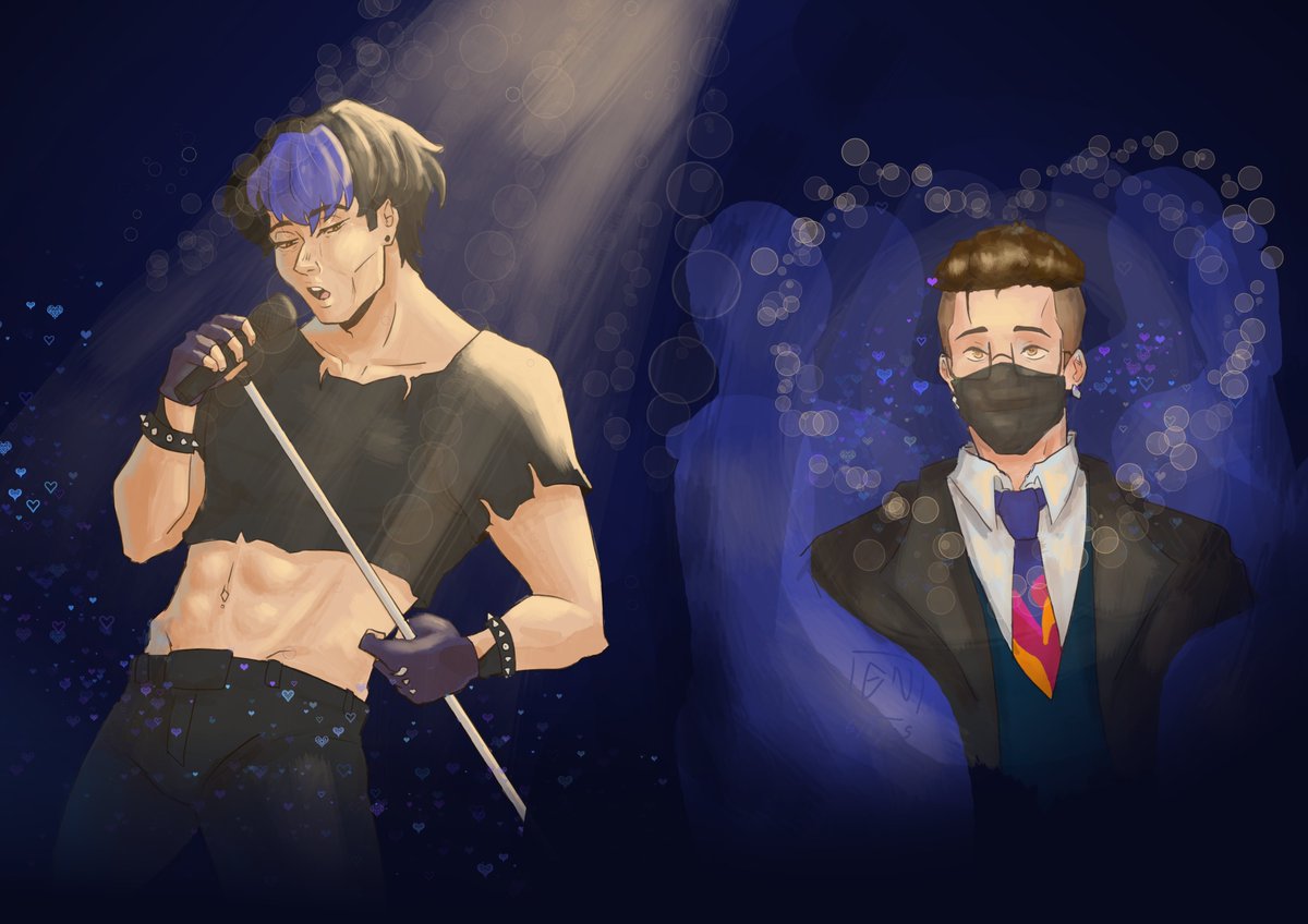 Day 4: Mirror earth / Alt universe if Yoru hadn't been kicked out the band #Yomber #choru #Yomberweek