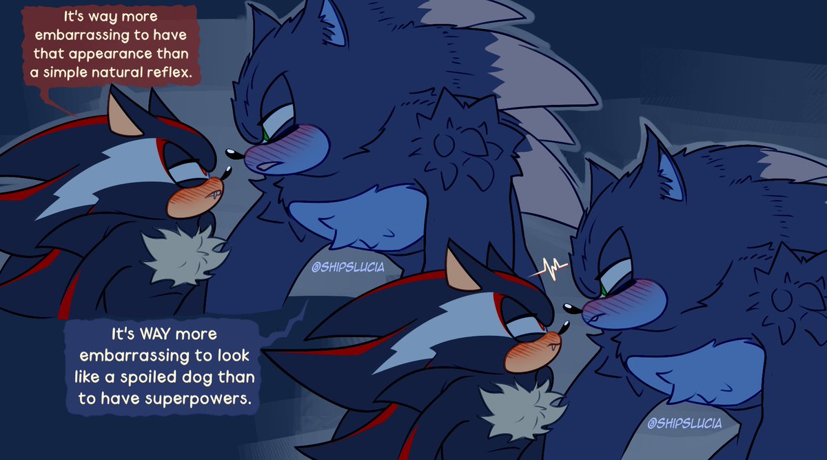 ShipsLucia's tweet image. Why is everything always a competition with you guys? 😑 #Sonadow #Shadonic #Werehog #Vampire