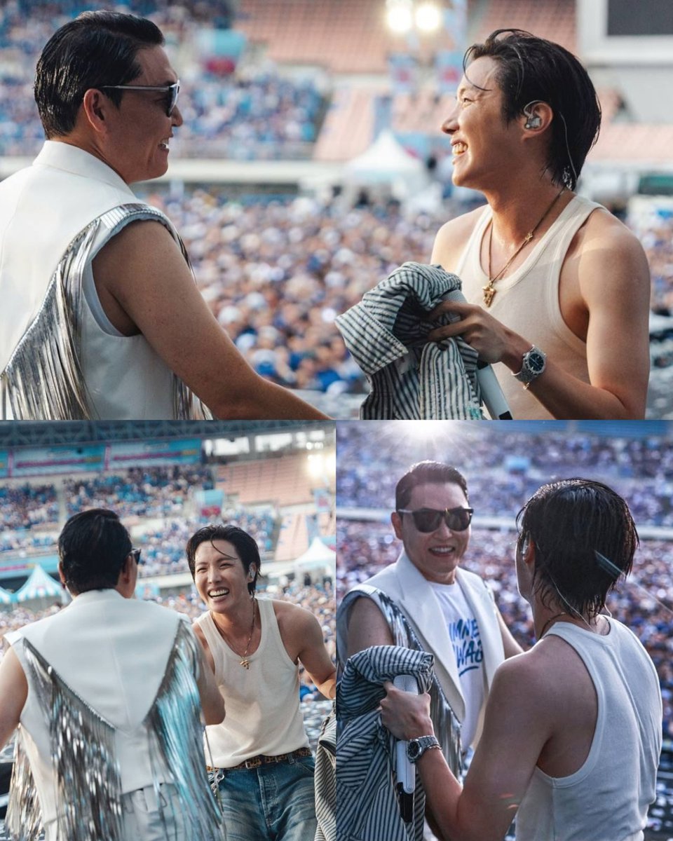 winnttaebear's tweet photo. Psy with J-hope https://t.co/MHwN1VlPTY