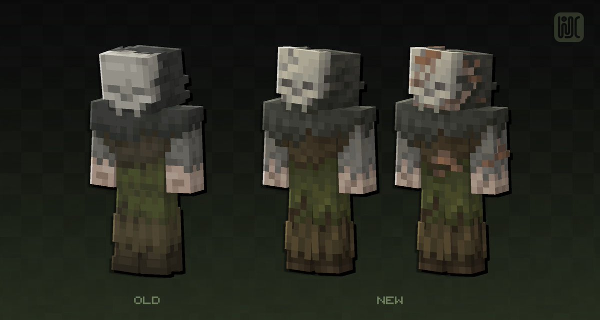 hidyk_official's tweet image. A character updated after two years with an additional variation: forest mushrooms love to live on creepy druids!
#minecraft #pixelart #blockbench