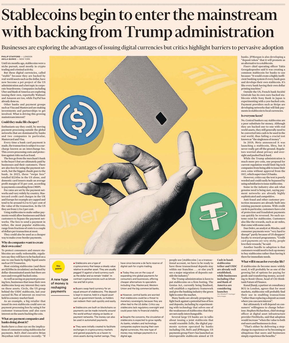 GENIUS Act is all set to be passed in week commencing 14th July 2025 by US  Congress. It will regularise & regulate Stablecoins (Crypto) pegged to  Short Term US Treasury Bills.