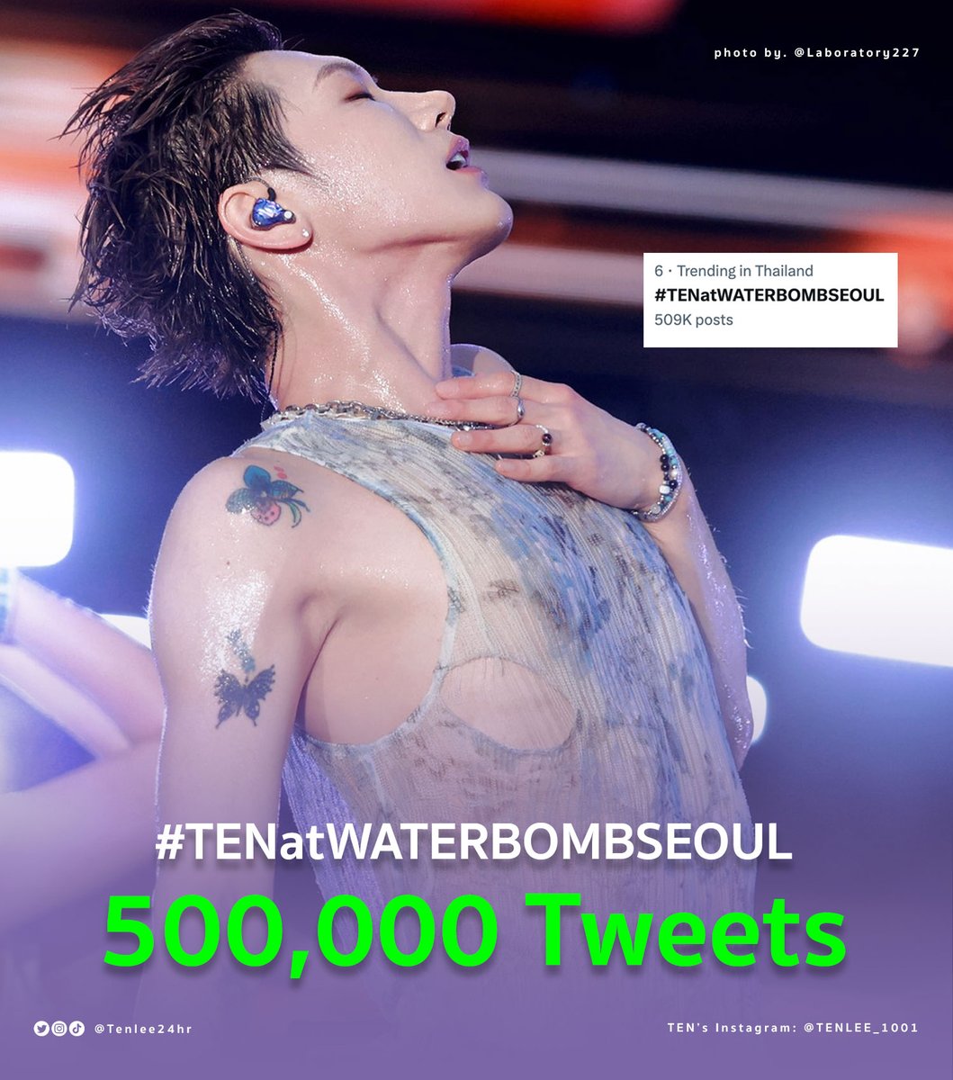 Over 500K Tweets for #TENatWATERBOMBSEOUL ! TENLEE Brings the Heat to #WATERBOMB2025 🔥