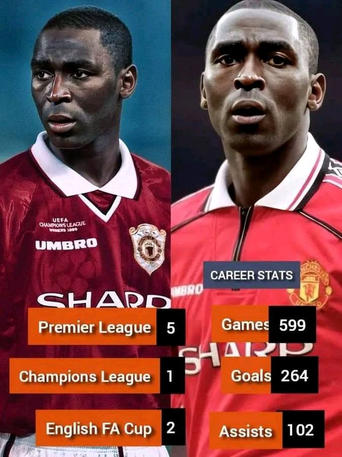 🛑He is mostly remembered for his time with Man Utd

🛑He won 9 trophies, including 5 Premier League titles &amp; the Treble in 1999.

🛑He is one of the greatest goal-scorers in Premier League history, with 187 goals that place him 4th on the all-time list. 

🛑He also held multiple