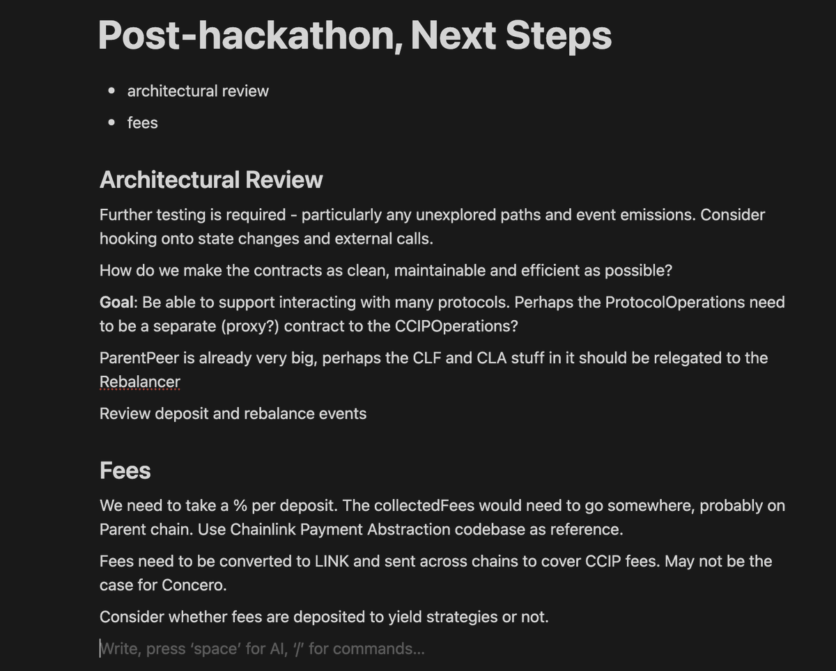 contractlevel's tweet image. Chromion hackathon may be over but YieldCoin development continues, albeit at a less intense pace. Top priorities are further testing of the current implementation, optimizing the architecture, and then implementing fees.