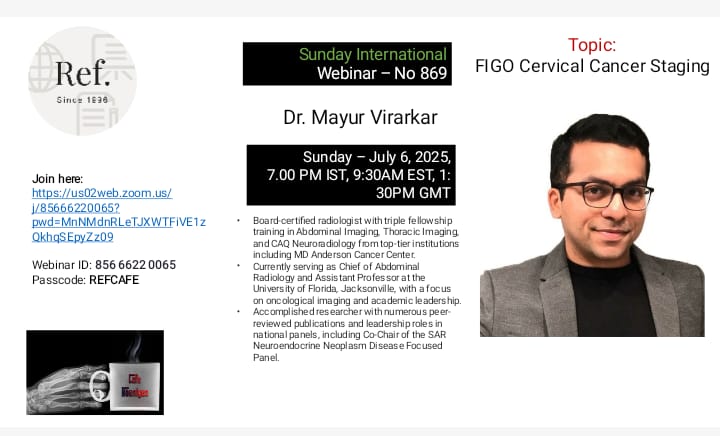 Akshay Baheti (@dr_akshaybaheti) on Twitter photo Mayur Virarkar from Florida speaks on the FIGO Cervical Cancer Staging in today's international Webinar.
us02web.zoom.us/j/85666220065?…
<a href="/anmol_dhawan/">Anmol Dhawan</a> <a href="/radiologistpage/">theRadiologist</a> <a href="/RadiologyVibes/">Sandeep Awal | RadiologyVibes.com</a> <a href="/radiologynation/">Radiology Nation</a> @radrounds <a href="/radiologycafe/">Radiology Cafe</a> <a href="/bhavinj/">Bhavin Jankharia</a> <a href="/REF_INDIA/">REFINDIA</a> <a href="/CafeRoentgen/">Cafe Roentgen</a> Mayur Virarkar from Florida speaks on the FIGO Cervical Cancer Staging in today's international Webinar.
us02web.zoom.us/j/85666220065?…
<a href="/anmol_dhawan/">Anmol Dhawan</a> <a href="/radiologistpage/">theRadiologist</a> <a href="/RadiologyVibes/">Sandeep Awal | RadiologyVibes.com</a> <a href="/radiologynation/">Radiology Nation</a> @radrounds <a href="/radiologycafe/">Radiology Cafe</a> <a href="/bhavinj/">Bhavin Jankharia</a> <a href="/REF_INDIA/">REFINDIA</a> <a href="/CafeRoentgen/">Cafe Roentgen</a>