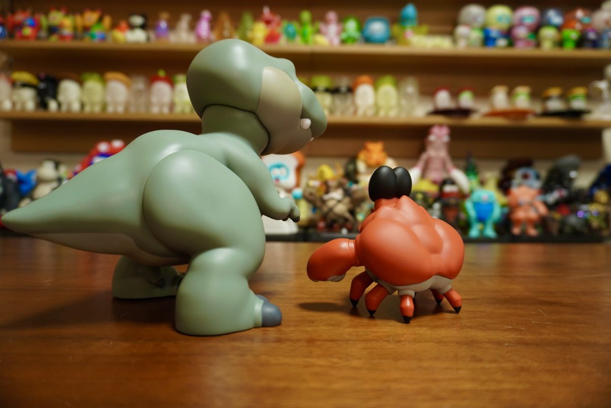 sofubiman's tweet photo. デザフェス戦利品②
フォルムがたまらんです🦀🦀
仲間達と並べてみました🦍
#monkeycrab
#デザフェス
#デザフェス61
#デザフェス戦利品 https://t.co/2doMw3Oia7