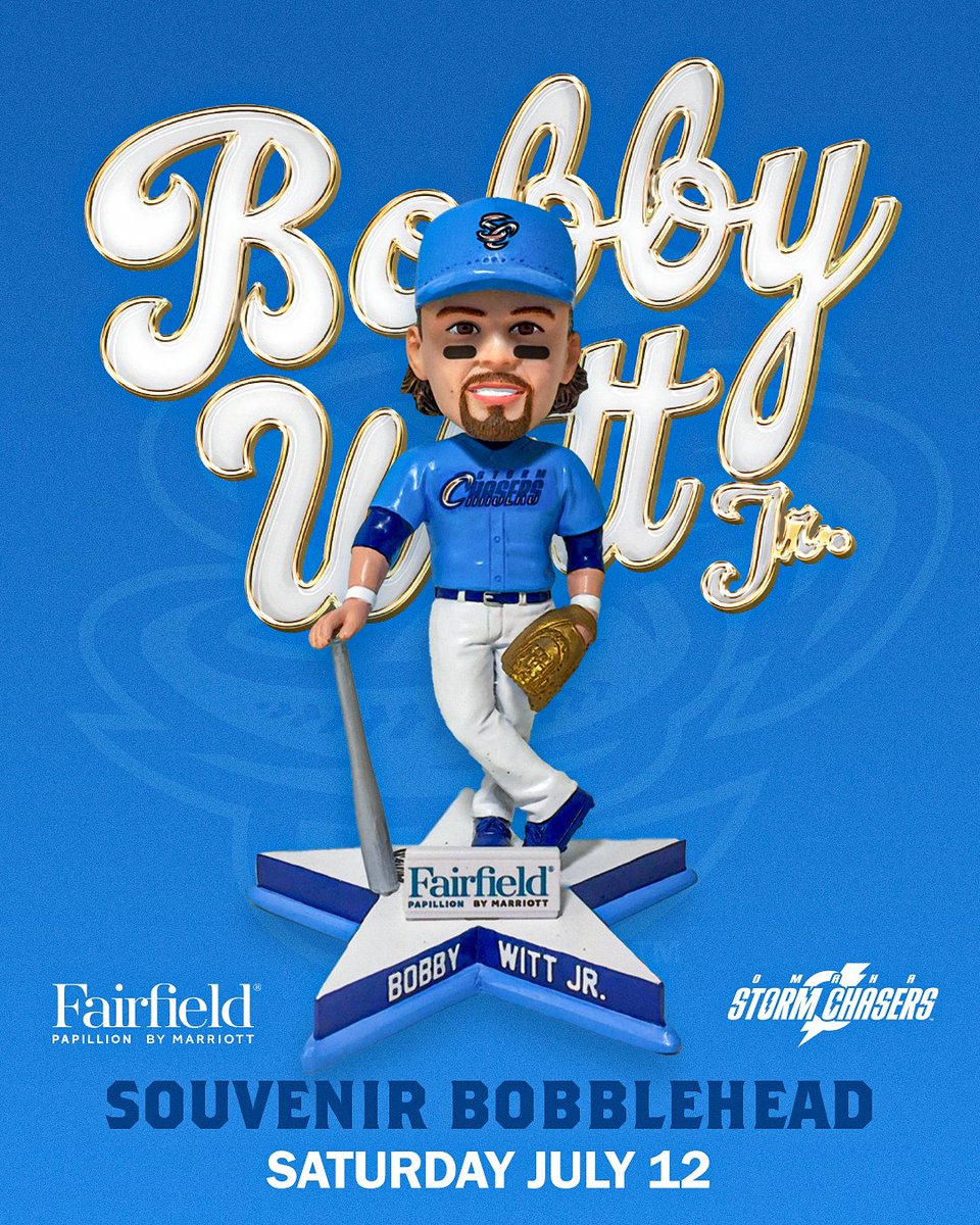 We are less than a week away from our Bobby Witt Jr. Bobblehead giveaway presented by <a href="/FairfieldHotels/">Fairfield by Marriott</a> on July 12th!

🎟️: bit.ly/4hYPPGQ