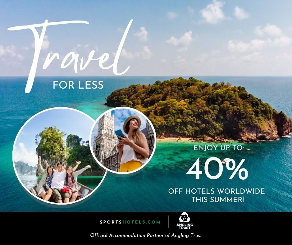 AnglingTrust's tweet image. Summer is calling… and so are the savings!
Enjoy up to 40% off hotels worldwide with #Sportshotels.com, The Official Accommodation Partner of The Angling Trust this summer!
Whether you’re planning a peaceful weekend by the water, or booking your next family holiday you will…