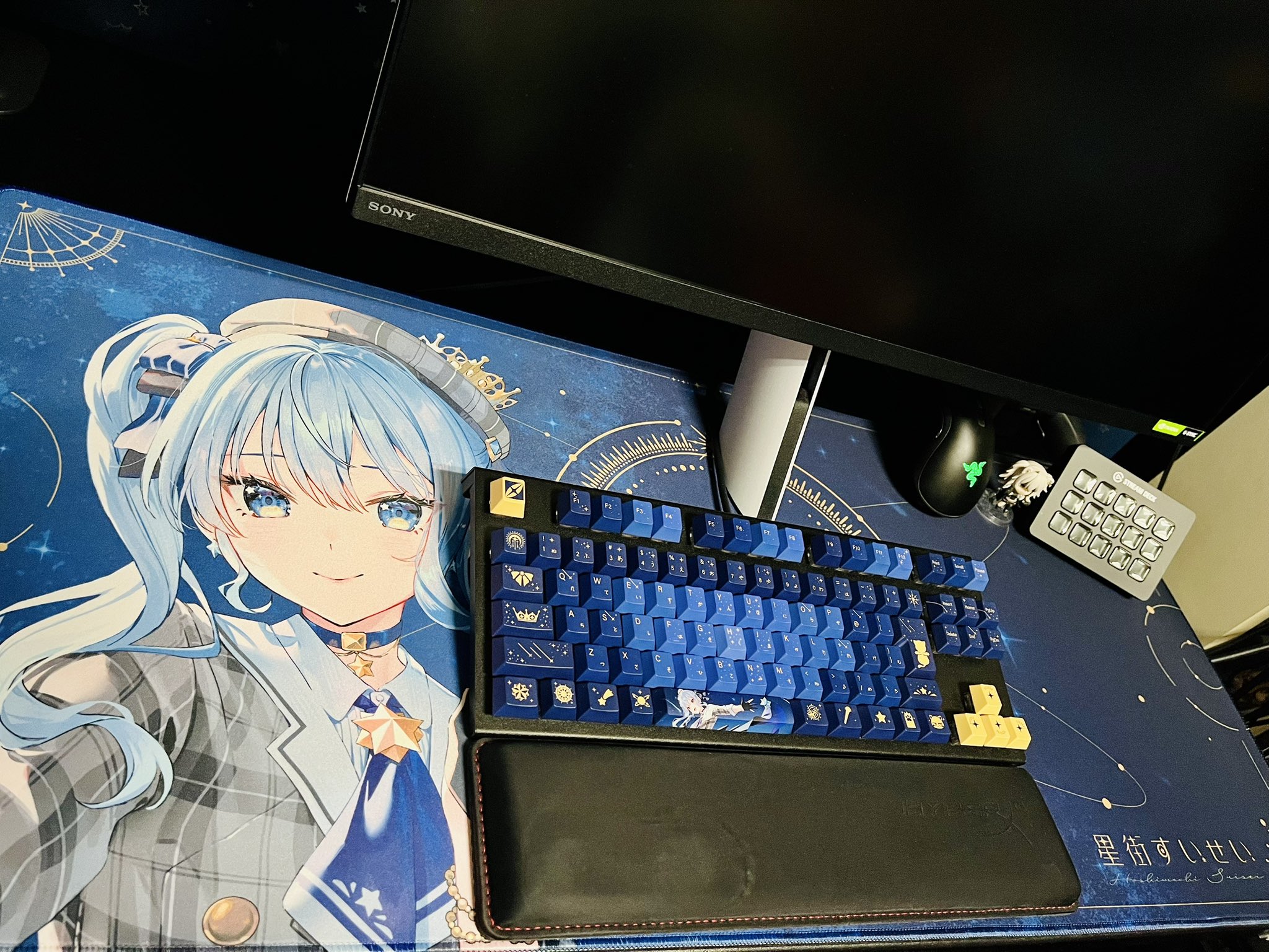 ホロライブ HYTE 星街すいせい キーキャップ マウスパッドセット 初回限定版 ホロライブ VTuber 星街すいせい コラボ キーキャップ＆マウス
