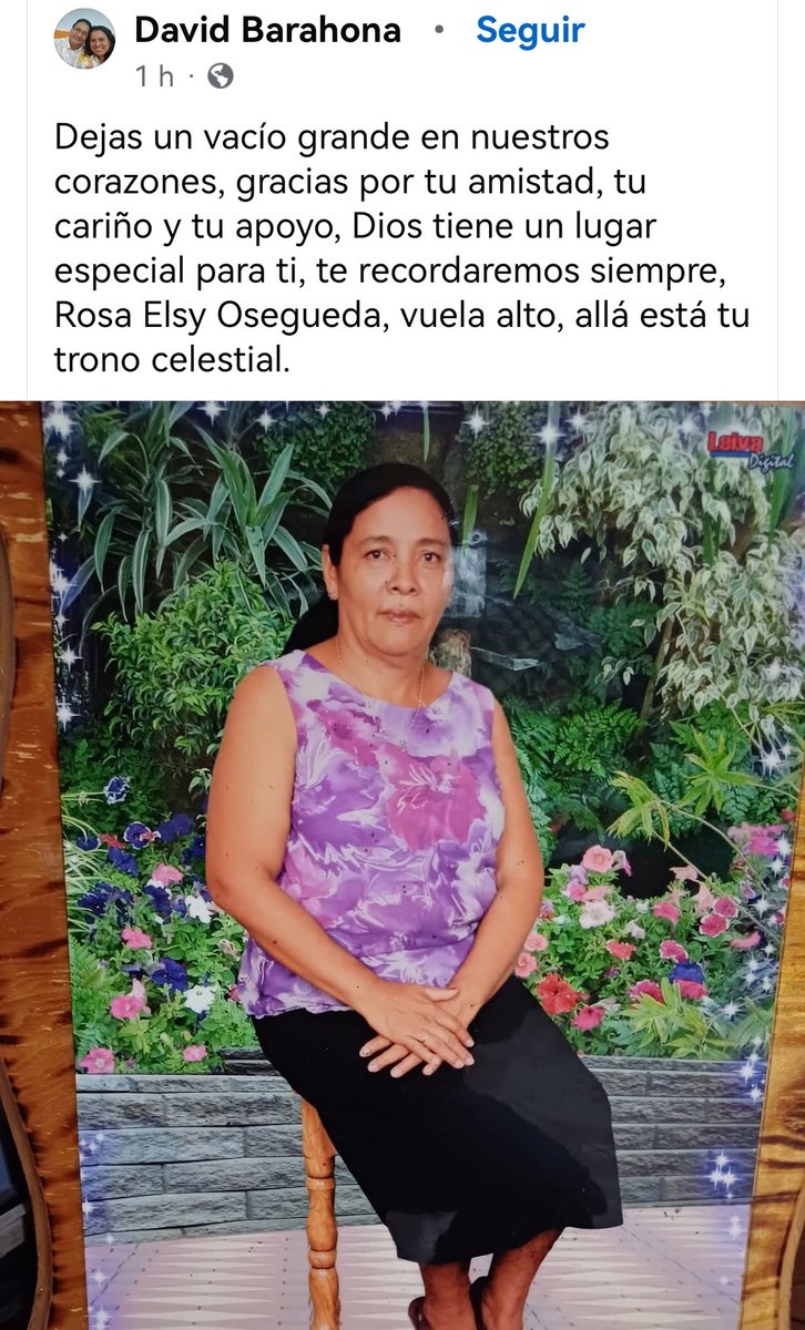 Una mujer ejemplar, trabajadora un gran ser humano, mi cariño y admiración deja un gran legado, Dios la reciba en su celestial mansión, yo la recordaré con un gran amor especial...