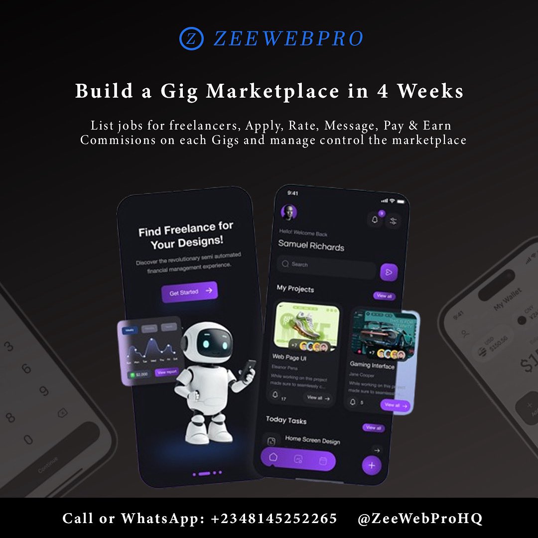 zeewebprohq's tweet image. Job listings, freelancer portals, secure messaging, and payments done right. Power the future of work.
#FreelancerPlatforms #GigEconomyTools #UpworkClone #ZeewebproJobs #TalentMarketplaces