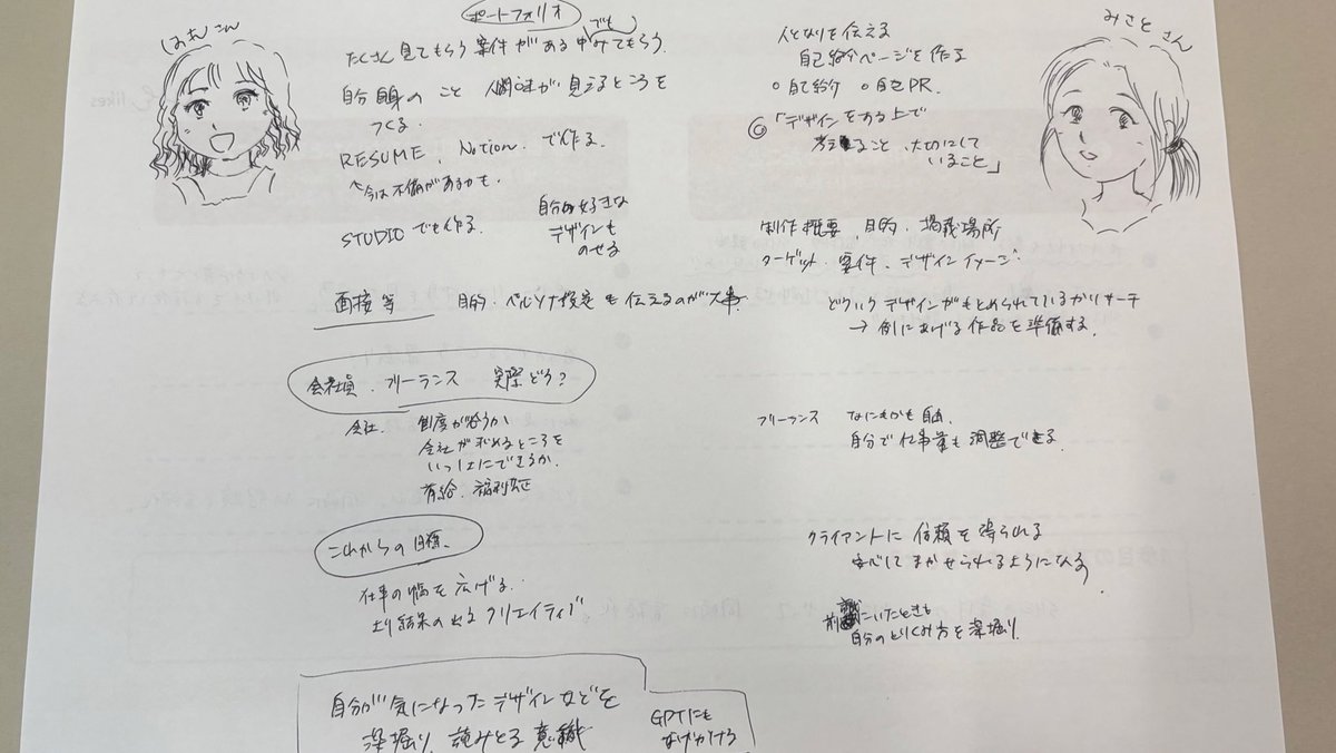 見てください…！最前列でグラレコしていただいてました！！
私とみさとちゃんのイラストまで😭✨

#SHEデザイン行脚 #SHEUmeda #シーライクス