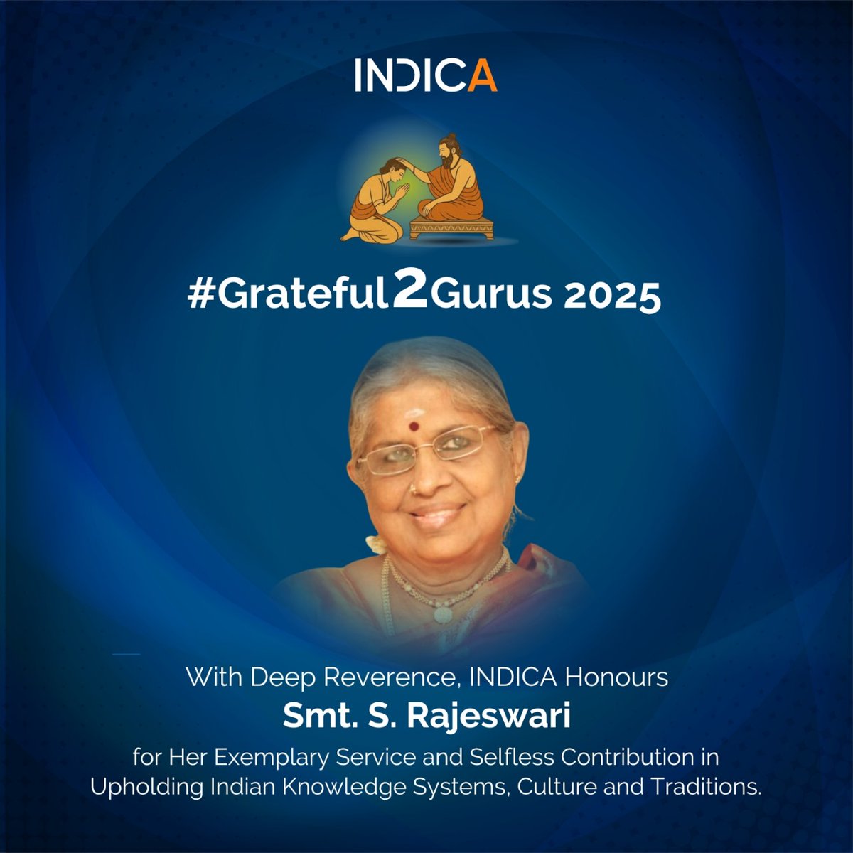 INDICA (@indicaorg) on Twitter photo #Grateful2Gurus 2025 #GuruPurnima #GuruParampara #Chennai #IKS
Our Gratitude and Pranams to
Smt. S. Rajeswari
Renowned Carnatic Classical Music exponent, vocalist and Revered Teacher
<a href="/nagaraj_paturi/">Nagaraj Paturi</a> <a href="/dimplekaul_in/">Dimple</a> <a href="/SaamaanyaJ/">Shivakumar GV INDICA</a> <a href="/AparnaMSridhar/">Aparna M Sridhar</a> #Grateful2Gurus 2025 #GuruPurnima #GuruParampara #Chennai #IKS
Our Gratitude and Pranams to
Smt. S. Rajeswari
Renowned Carnatic Classical Music exponent, vocalist and Revered Teacher
<a href="/nagaraj_paturi/">Nagaraj Paturi</a> <a href="/dimplekaul_in/">Dimple</a> <a href="/SaamaanyaJ/">Shivakumar GV INDICA</a> <a href="/AparnaMSridhar/">Aparna M Sridhar</a>