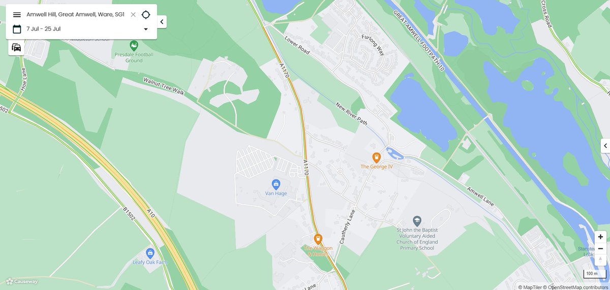 #GreatAmwell @Cadent will be carrying out installation works on A1170 Amwell Hill near Church Path under 24/7 temp signals from 7 – 25 Jul. Please expect delays: one.network/?GB144176400