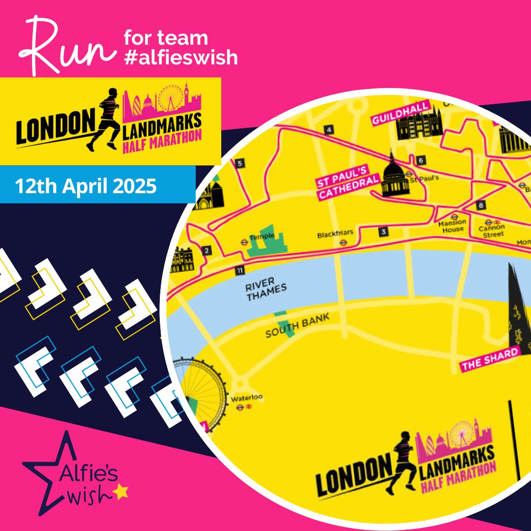 Alfie’s Wish (@alfies_wish) on Twitter photo We’re looking for passionate runners to join Team Alfie for the <a href="/LLHalf/">London Landmarks Half Marathon</a> 2026! 🌟
🔗 Sign up now: alfieswish.org.uk/event-details/…
This is London’s only half marathon to go through Westminster. We have limited places available!
#TeamAlfie We’re looking for passionate runners to join Team Alfie for the <a href="/LLHalf/">London Landmarks Half Marathon</a> 2026! 🌟
🔗 Sign up now: alfieswish.org.uk/event-details/…
This is London’s only half marathon to go through Westminster. We have limited places available!
#TeamAlfie