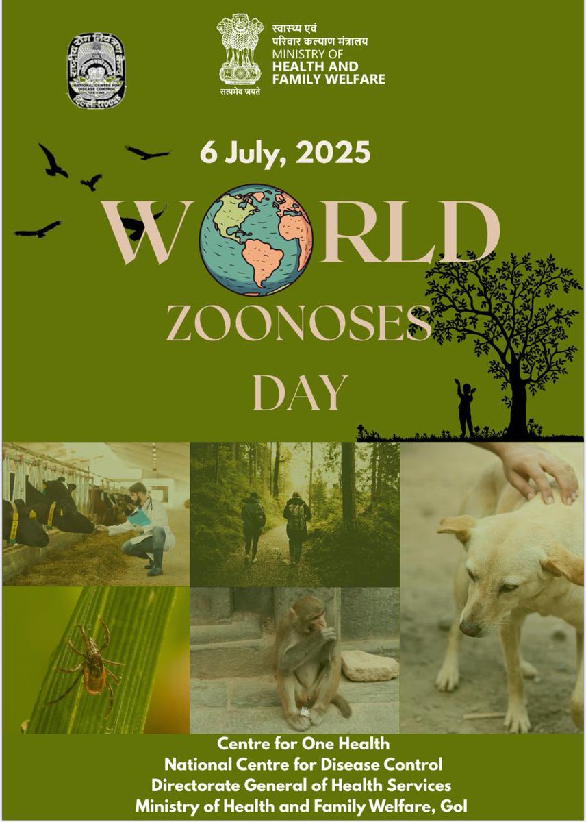 National Centre for Disease Control (@ncdcmohfw) on Twitter photo On #WorldZoonosesDay, let’s recognise deep connection b/w ppl,animals & environment. India continues to strengthen its #OneHealth approach, protecting health at every link in the chain. Together, we build a safer, healthier future. <a href="/MoHFW_INDIA/">Ministry of Health</a> <a href="/NCDCMoHFW/">National Centre for Disease Control</a> @DGHSIndia <a href="/nrcpmohfw/">Centre for One Health,NCDC, MoHFW</a> On #WorldZoonosesDay, let’s recognise deep connection b/w ppl,animals & environment. India continues to strengthen its #OneHealth approach, protecting health at every link in the chain. Together, we build a safer, healthier future. <a href="/MoHFW_INDIA/">Ministry of Health</a> <a href="/NCDCMoHFW/">National Centre for Disease Control</a> @DGHSIndia <a href="/nrcpmohfw/">Centre for One Health,NCDC, MoHFW</a>