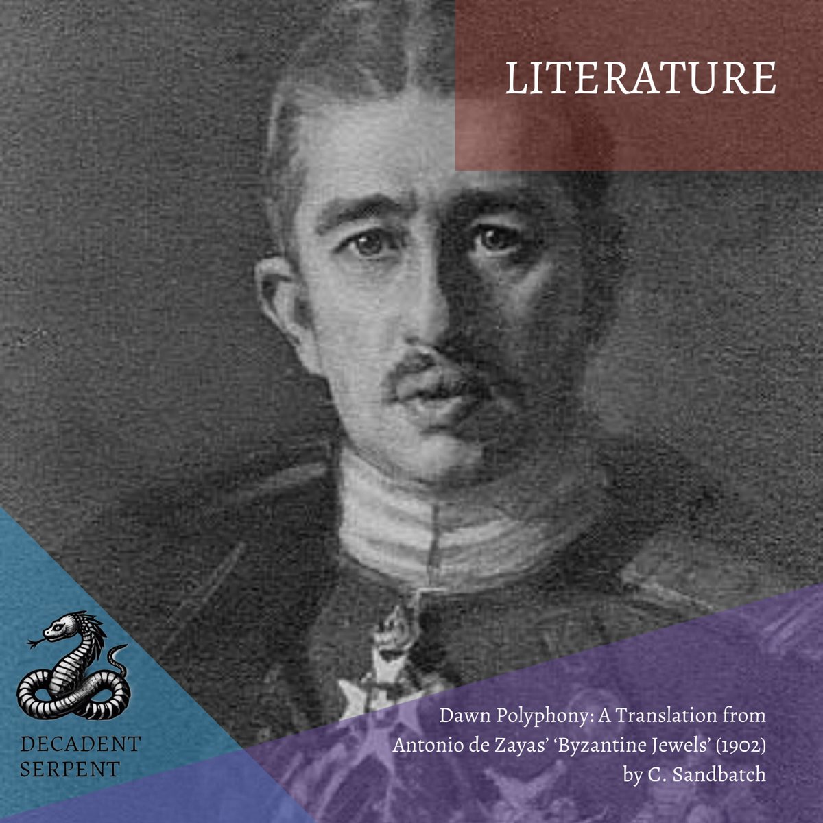 Decadent Serpent 🐍 (@decadentserpent) on Twitter photo Spanish Modernismo was more than a local variant of English and French Modernism. Today, C. Sandbatch (<a href="/CSandbatch/">C. Sandbatch</a>) show us why with a translation of from Antonio de Zayas' 'Byzantine Jewels'. Spanish Modernismo was more than a local variant of English and French Modernism. Today, C. Sandbatch (<a href="/CSandbatch/">C. Sandbatch</a>) show us why with a translation of from Antonio de Zayas' 'Byzantine Jewels'.