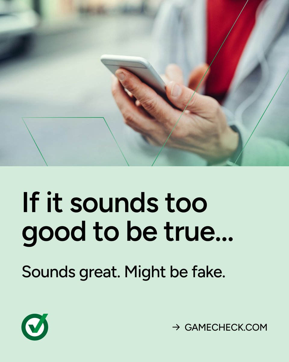 gamecheckcom's tweet photo. If it sounds too good to be true…
500% bonuses? No withdrawal limits?
Sometimes those flashy offers hide fake casino games that never actually pay out.
Check the platform with Gamecheck before you play.
📍 Just paste the link. Get the result.
#BonusTrap #FakeGamesExist #SmartPlay #GamecheckKnows #OnlineCasinoCheck #GamecheckBeforeYouPlay