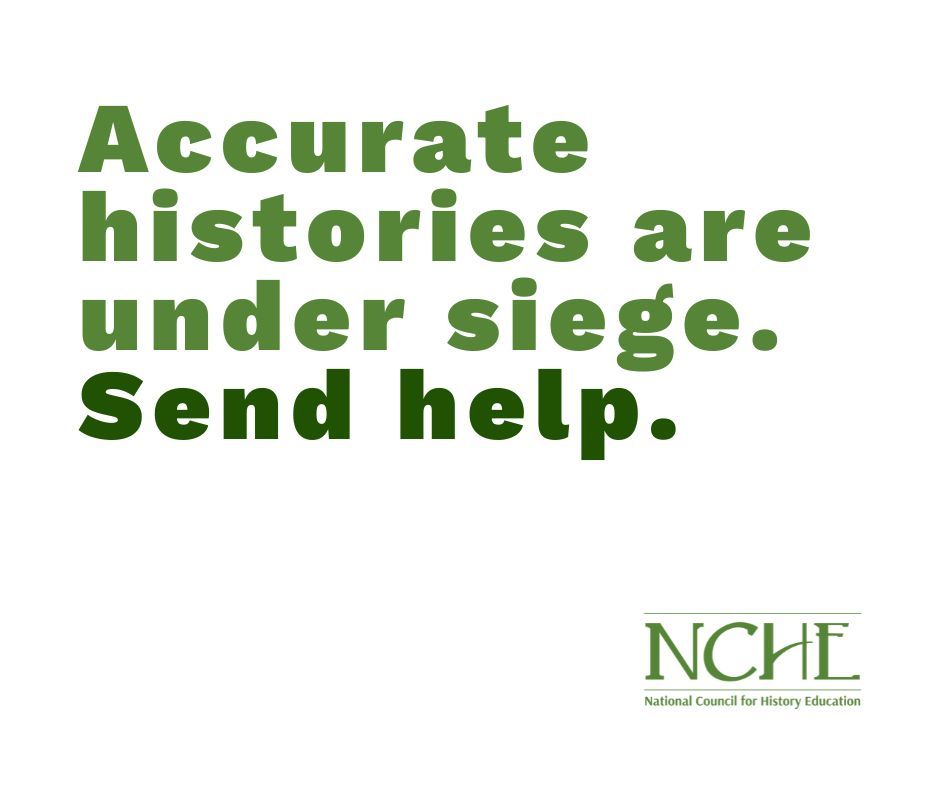 historyed's tweet image. Accurate histories are under siege. Send help.
Support the teachers defending real history—one classroom at a time.

Join NCHE today.
bit.ly/joinNCHE
