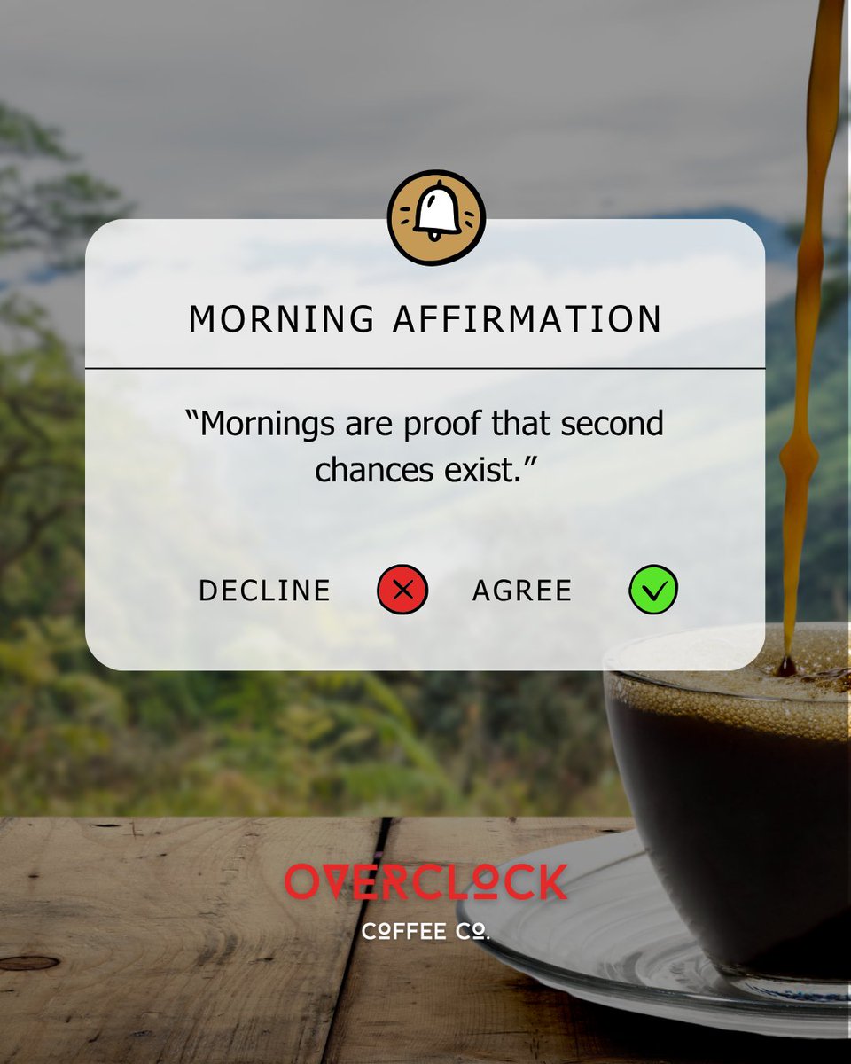 OverclockCoffee's tweet photo. 🌄 A new sunrise, a new sip.
“Mornings are proof that second chances exist.”
Brewed calm, scenic views, and a fresh start in every cup. Good Sunday! Feels like Sunday Vibes😃
#Goodsunday #sundayvibes #MorningMotivation https://t.co/HRmBgi7uEX