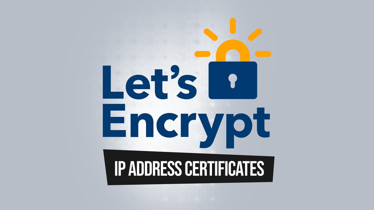 Let’s Encrypt begins issuing IP address certificates, expanding support beyond domain names to cater to specialized use cases, such as DoH and home devices.
linuxiac.com/lets-encrypt-b…

#LetsEncrypt #Security