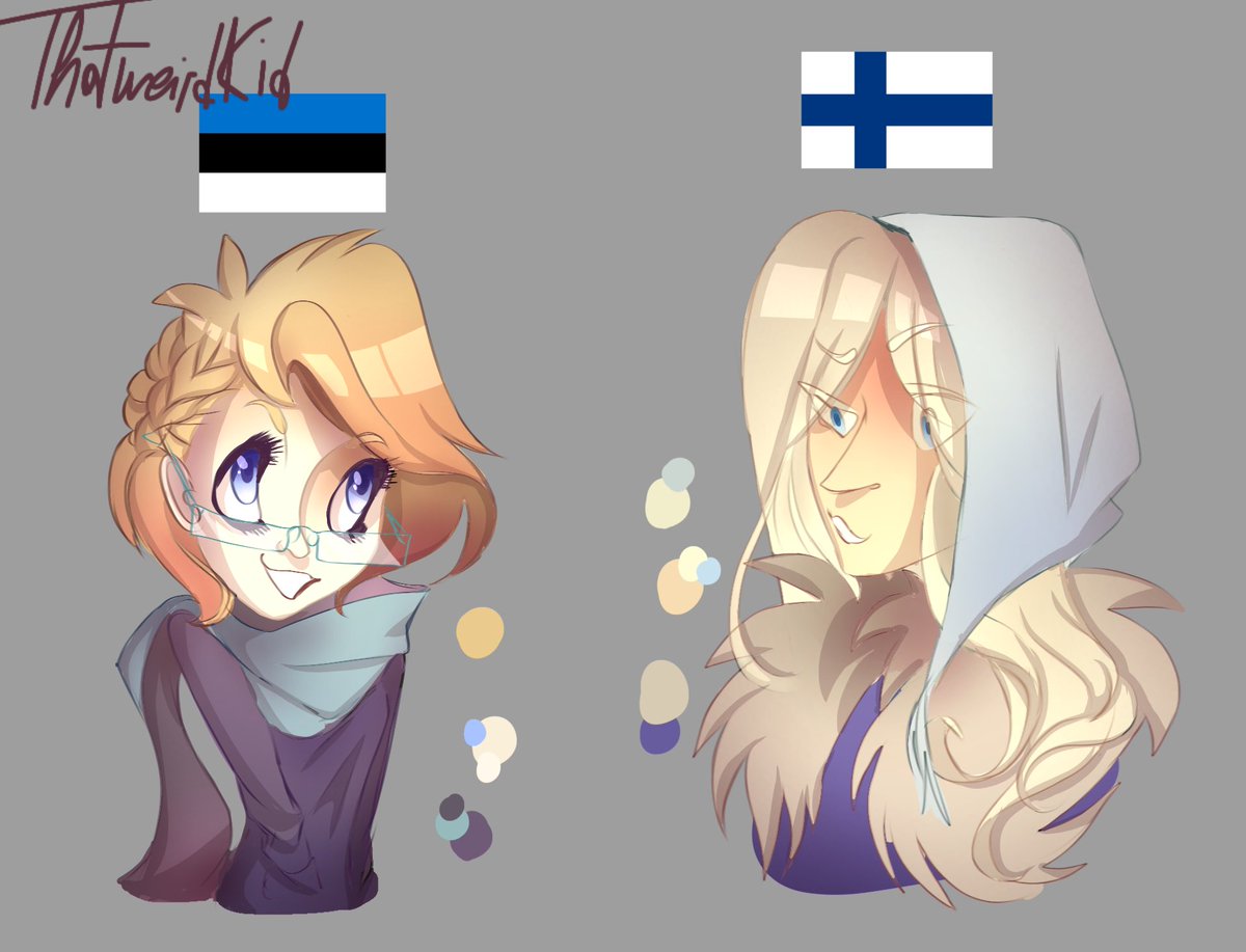 tweirdkiiy11d's tweet image. #CountryHumans #countryhumansfinland #Estonia
Country x2humans
