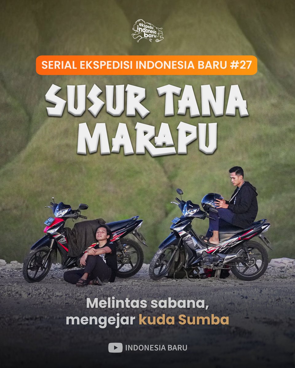 Hampir sebulan <a href="/BenayaHarobu/">Benaya Harobu</a>, <a href="/priambodoyou/">Priambodo Yusuf</a>, <a href="/faridgaban/">Farid Gaban</a> menjelajah dan merekam alam Sumba Timur juga kuda-kuda cantiknya.

Bagaimana momen mereka? Apa kabar <a href="/Dandhy_Laksono/">Dandhy Laksono</a>?
Jawabannya ada di “Susur Tana Marapu”
📽 youtu.be/F3CPmBtbLFQ

#IDBaruID #EkspedisiIndonesiaBaru