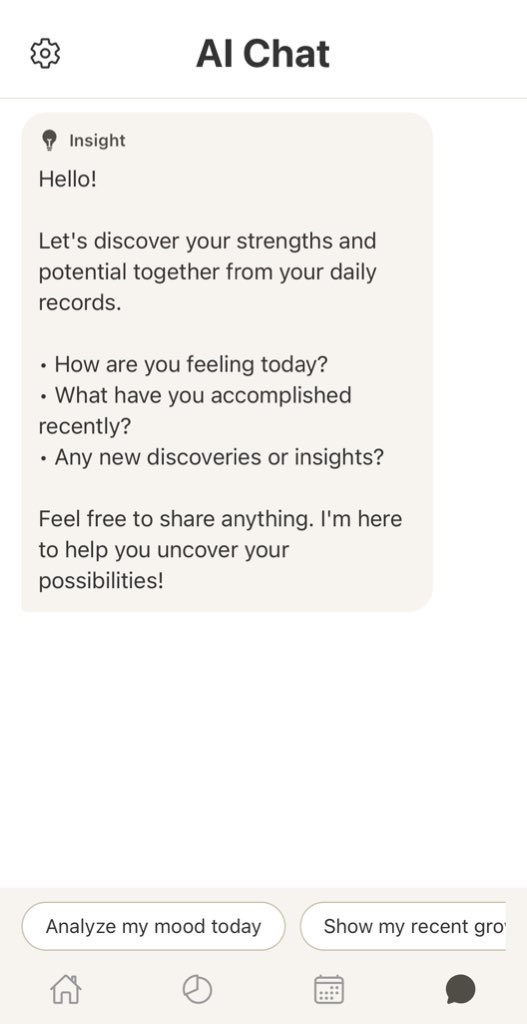 mia_jpeg's tweet image. 🪞 Building a new AI insight feature for my ToDo app.
It reflects on your daily mood & logs, then highlights your personal strengths.
Still early stage would love your thoughts or feedback!