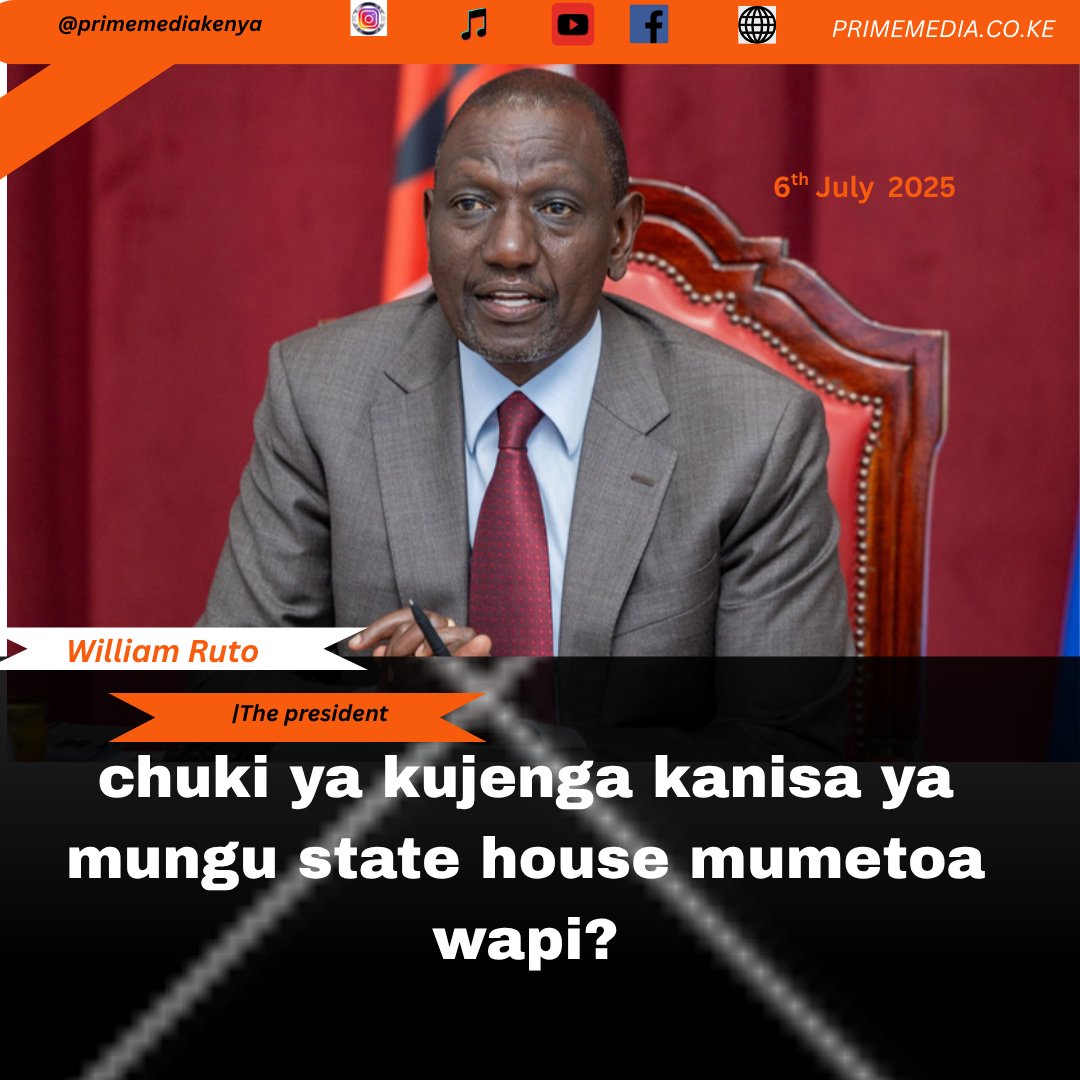 chuki ya kujenga kanisa ya mungu state house mumetoa wapi? - William Ruto