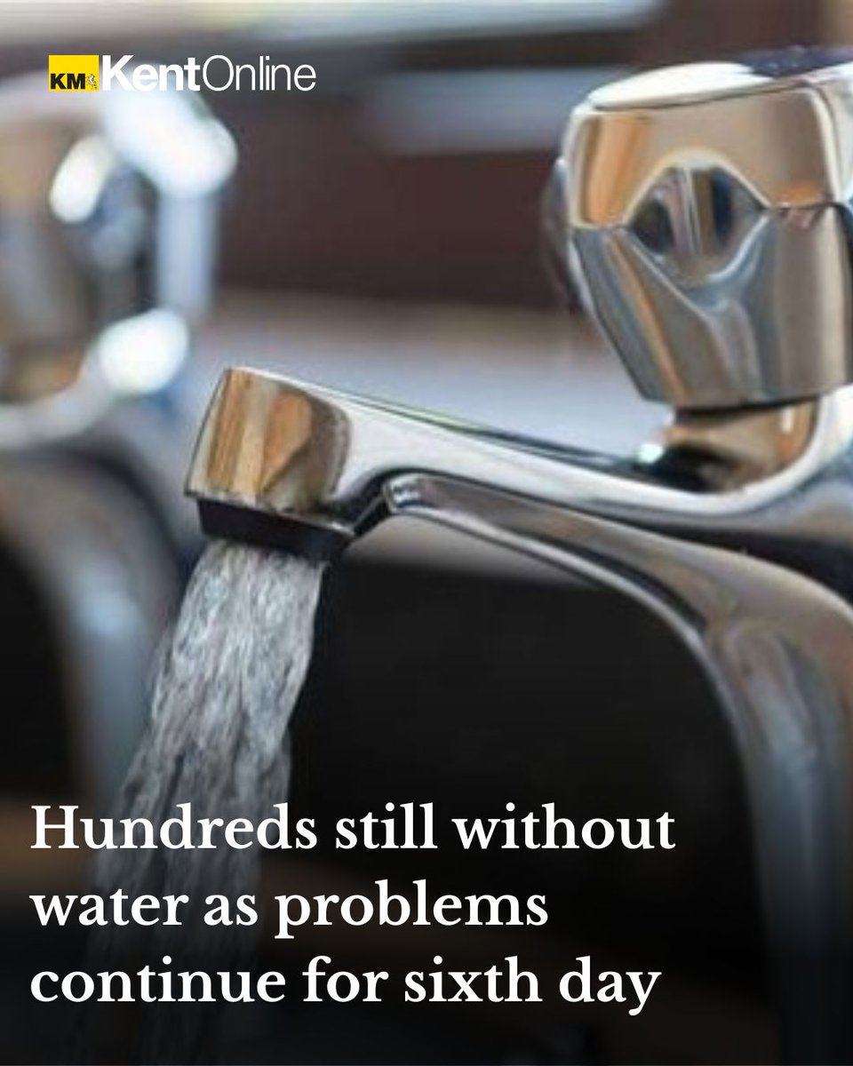 💧 This is just awful - hundreds of homes in Kent are still without water today or pressure is low.
More here: kentonline.co.uk/whitstable/new…