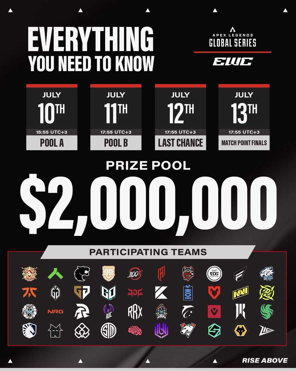 With ALGS Midseason Playoffs at 2025 #EsportsWorldCup just around the corner, here’s everything you need to follow the action! 😎