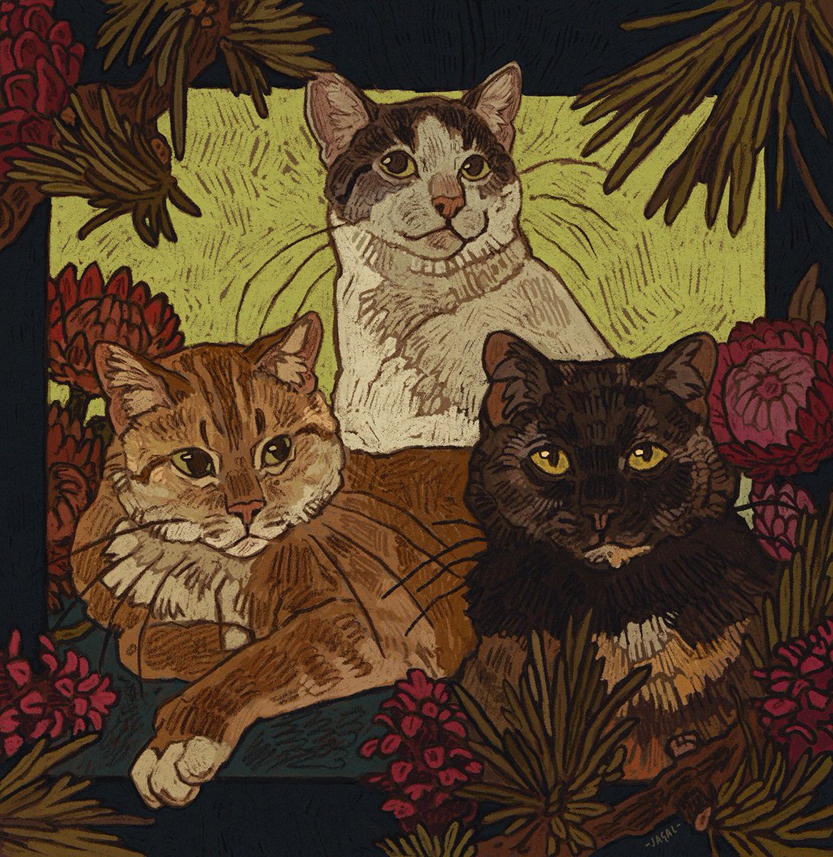 strawflower and larch