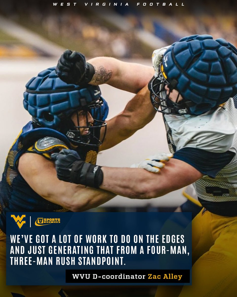 West Virginia focuses on rebuilding its pass rush through transfers and new schemes, but coaches say more polish is needed. #WVU #HailWV   

Read 👉 gowvu.us/new